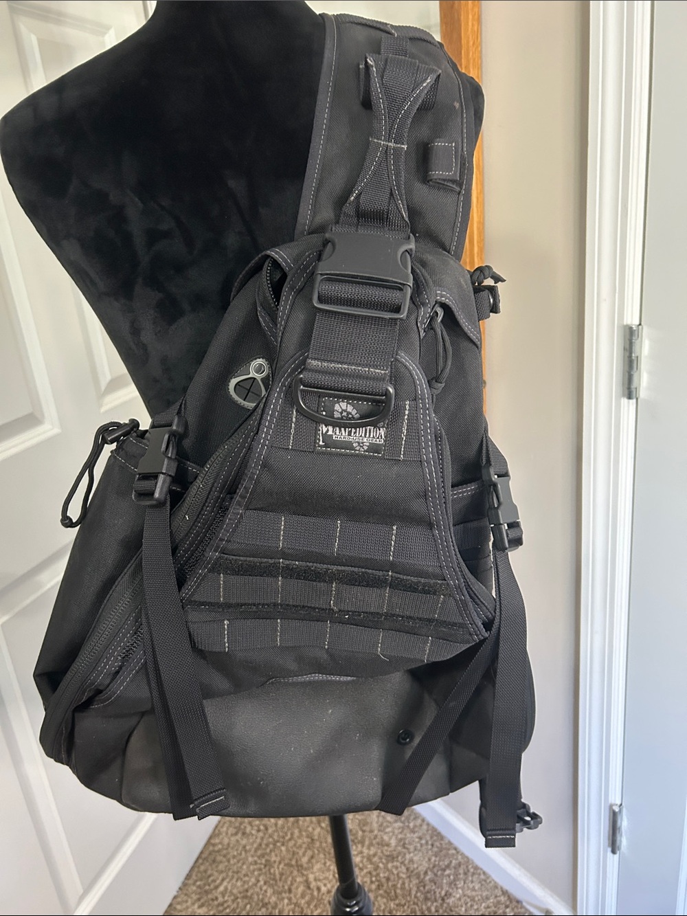 Max Edition Black Tactical Sling Messenger Bag